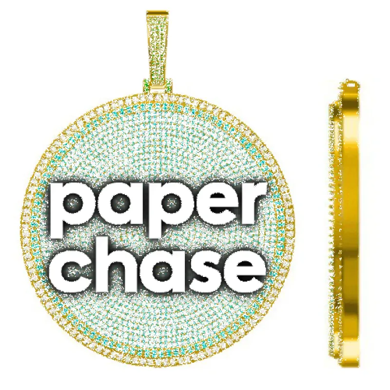 CUSTOM LETTER NECKLACE 3D BIG DISC made by The GUU Shop