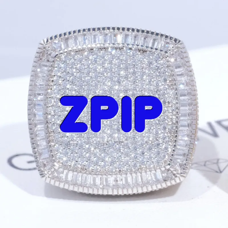 CUSTOM LETTER 3D ICED RING made by The GUU Shop