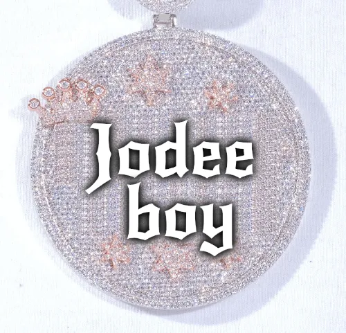 CUSTOM LETTER NECKLACE 3D BIG CROWN DISC sold by The GUU Shop