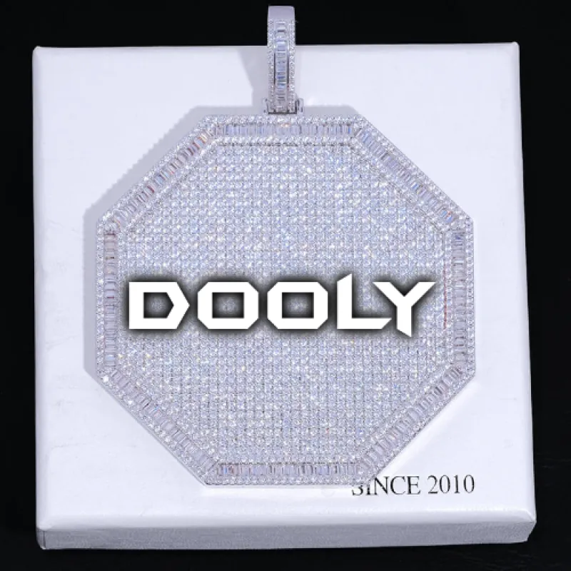 CUSTOM LETTER NECKLACE 3D BIG OCTAGON made by The GUU Shop