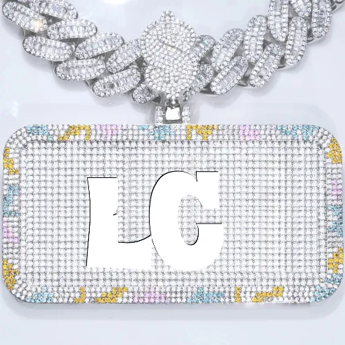 CUSTOM LETTER NECKLACE 3D COLORFUL SQUARE sold by The GUU Shop