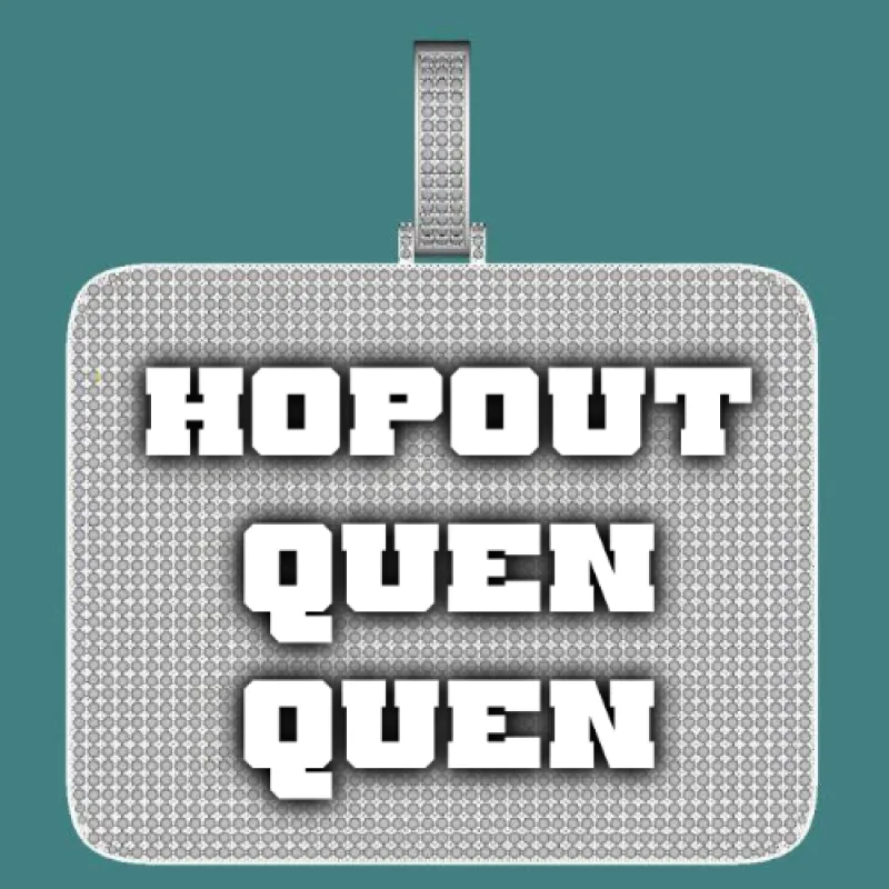 CUSTOM LETTER NECKLACE 3D BIG SQUARE made by The GUU Shop