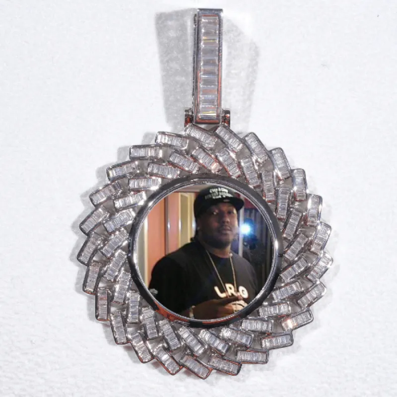 Large 3D Baguette Custom Picture Pendant made by The GUU Shop