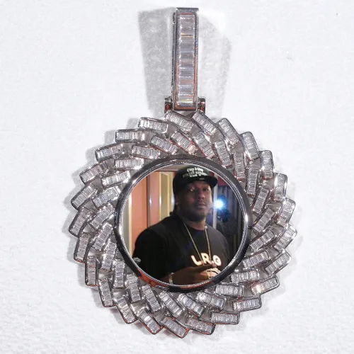 Large 3D Baguette Custom Picture Pendant sold by The GUU Shop