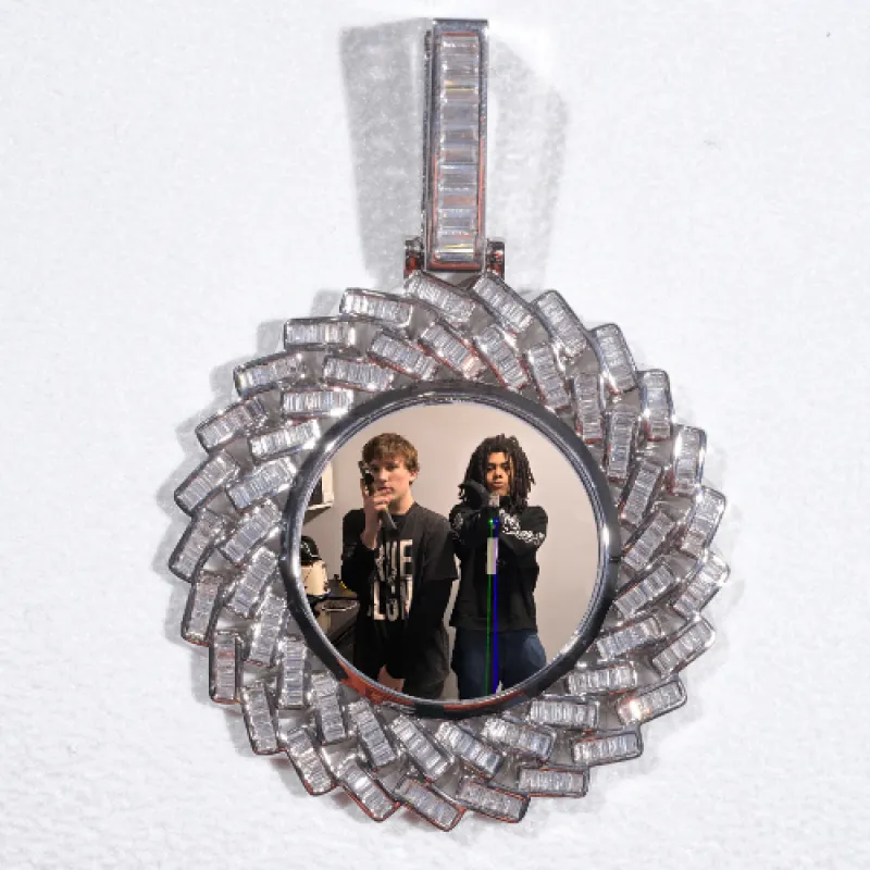 Large 3D Baguette Custom Picture Pendant made by The GUU Shop
