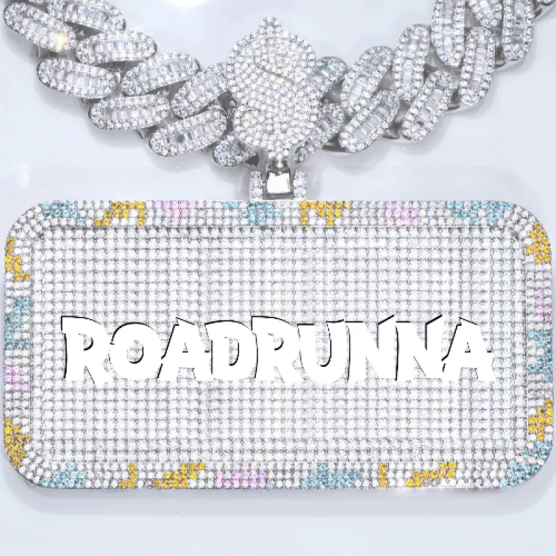 CUSTOM LETTER NECKLACE 3D COLORFUL SQUARE made by The GUU Shop