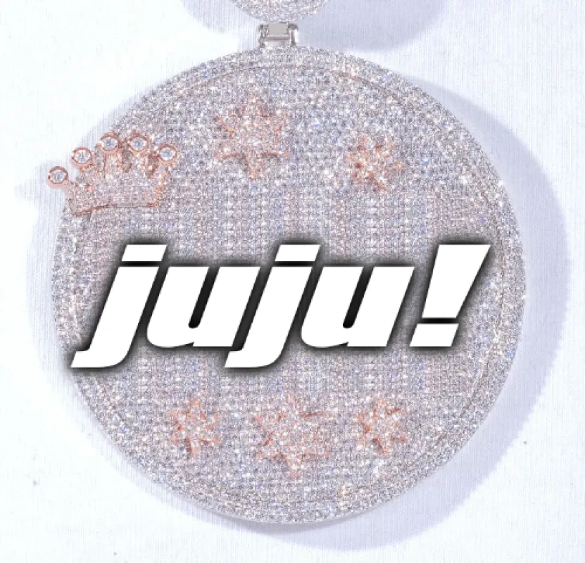 CUSTOM LETTER NECKLACE 3D BIG CROWN DISC made by The GUU Shop