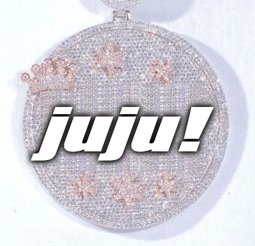 CUSTOM LETTER NECKLACE 3D BIG CROWN DISC sold by The GUU Shop