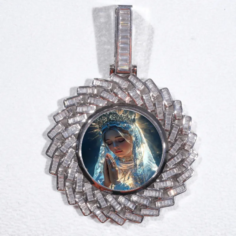 Large 3D Baguette Custom Picture Pendant made by The GUU Shop