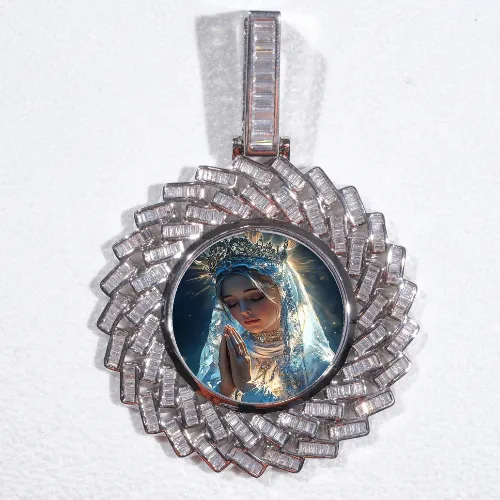 Large 3D Baguette Custom Picture Pendant sold by The GUU Shop
