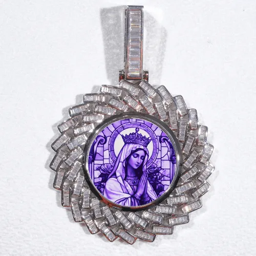 Large 3D Baguette Custom Picture Pendant sold by The GUU Shop