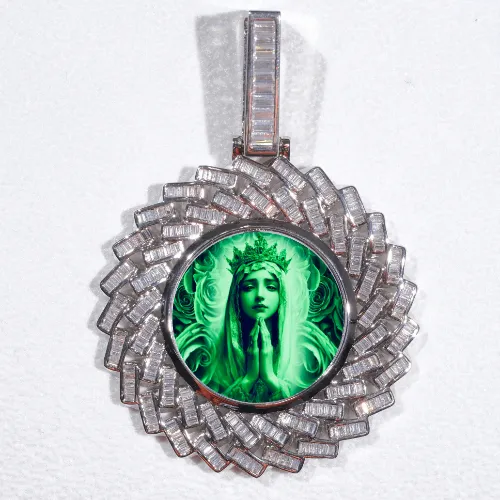 Large 3D Baguette Custom Picture Pendant sold by The GUU Shop
