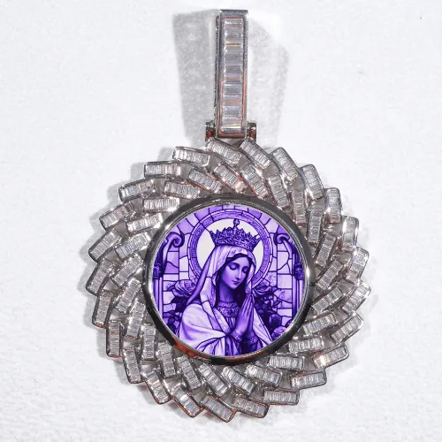 Large 3D Baguette Custom Picture Pendant sold by The GUU Shop