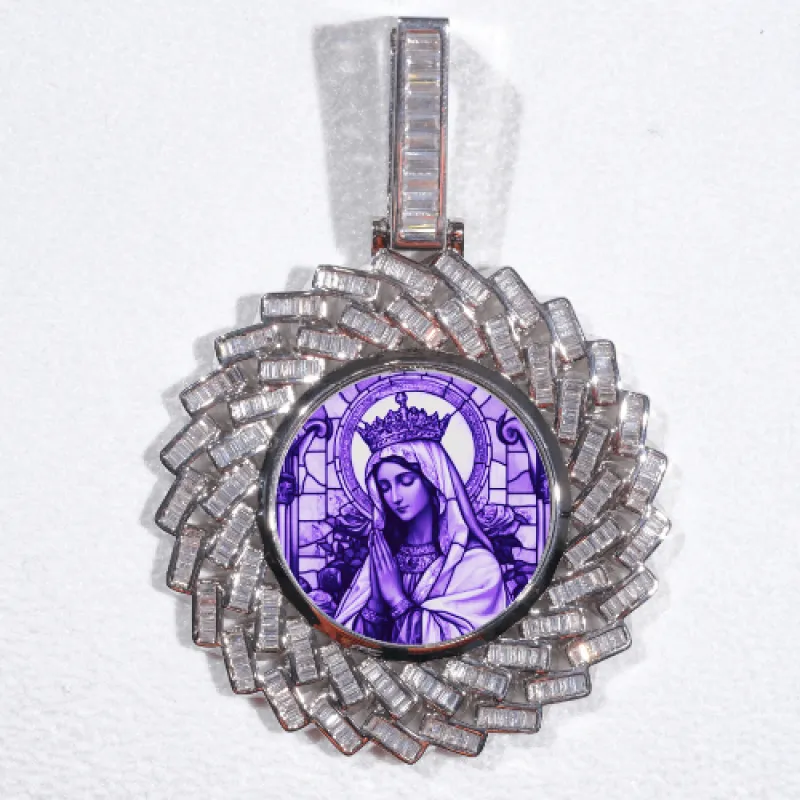 Large 3D Baguette Custom Picture Pendant made by The GUU Shop
