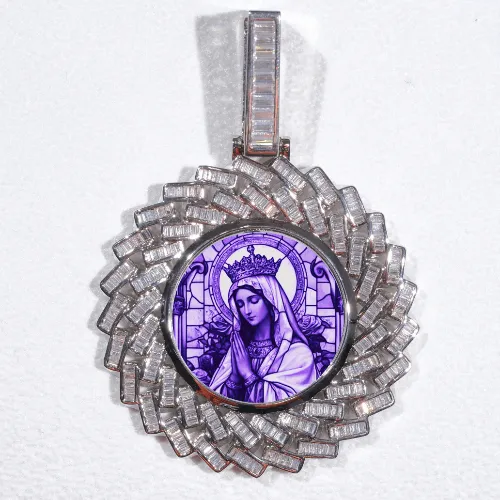 Large 3D Baguette Custom Picture Pendant sold by The GUU Shop