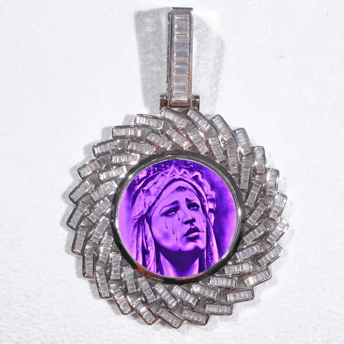 Large 3D Baguette Custom Picture Pendant sold by The GUU Shop