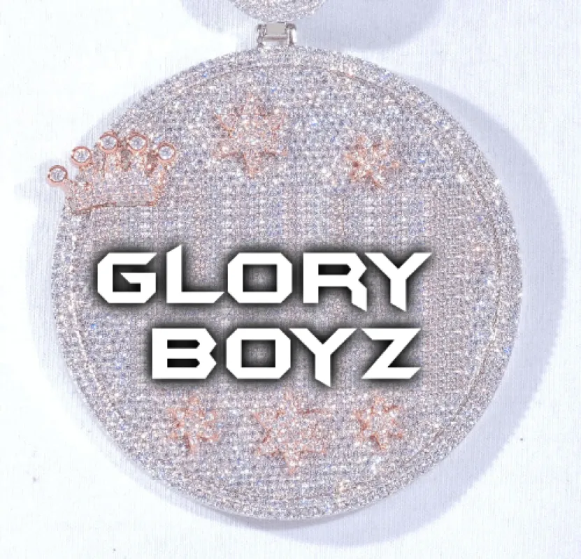 CUSTOM LETTER NECKLACE 3D BIG CROWN DISC made by The GUU Shop
