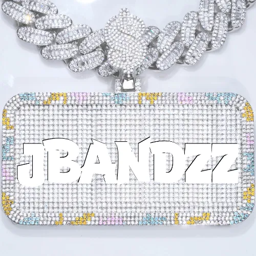 CUSTOM LETTER NECKLACE 3D COLORFUL SQUARE sold by The GUU Shop