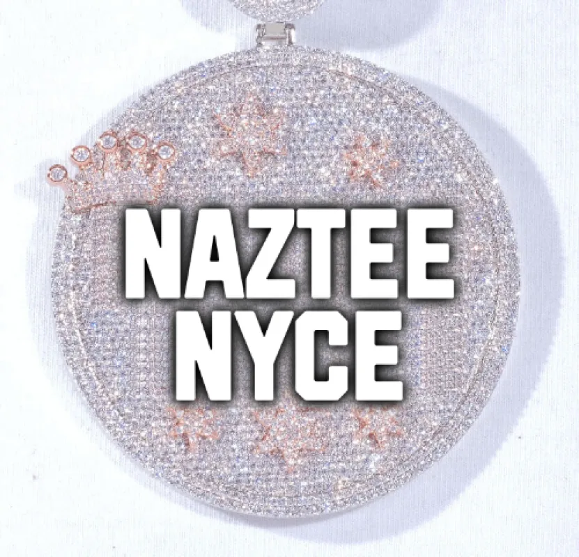 CUSTOM LETTER NECKLACE 3D BIG CROWN DISC made by The GUU Shop