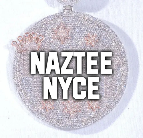 CUSTOM LETTER NECKLACE 3D BIG CROWN DISC sold by The GUU Shop