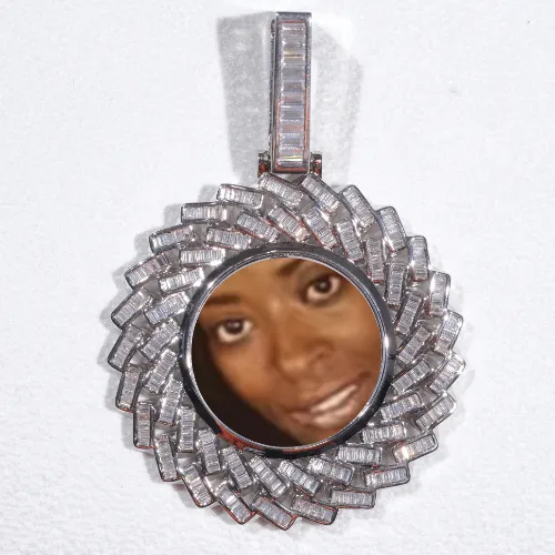 Large 3D Baguette Custom Picture Pendant sold by The GUU Shop