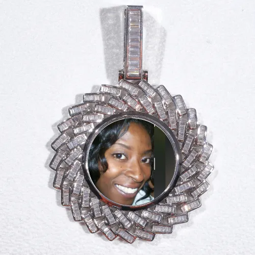 Large 3D Baguette Custom Picture Pendant sold by The GUU Shop
