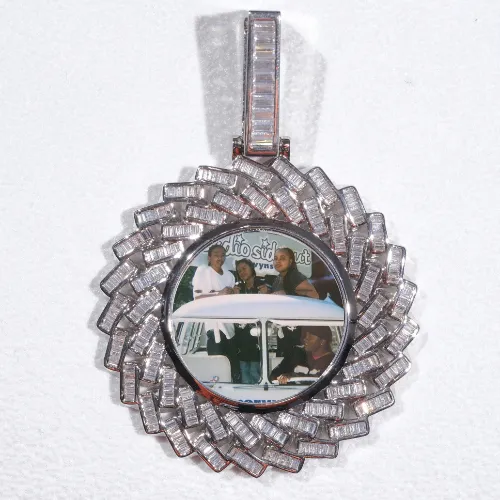 Large 3D Baguette Custom Picture Pendant sold by The GUU Shop