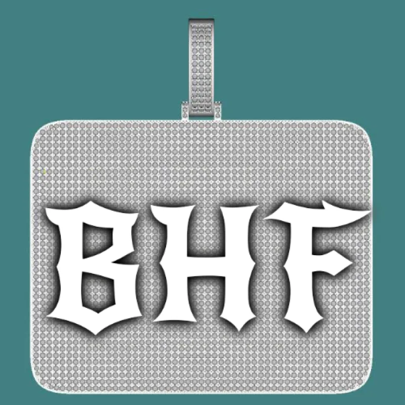 CUSTOM LETTER NECKLACE 3D BIG SQUARE made by The GUU Shop