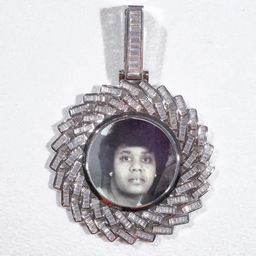 Large 3D Baguette Custom Picture Pendant sold by The GUU Shop