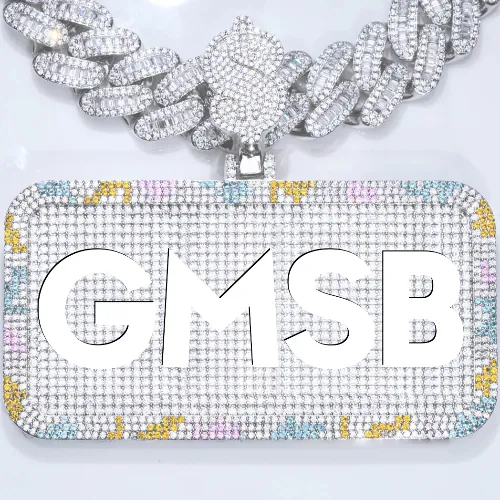 CUSTOM LETTER NECKLACE 3D COLORFUL SQUARE sold by The GUU Shop