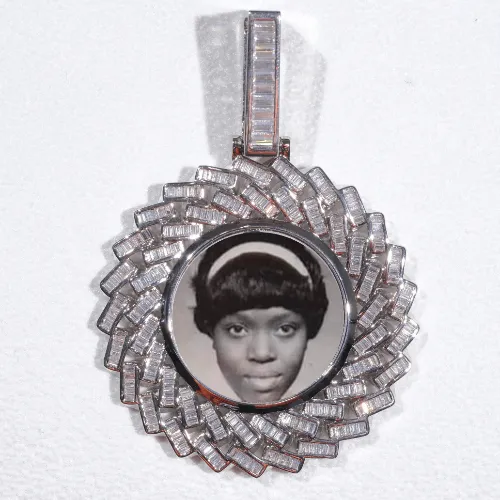 Large 3D Baguette Custom Picture Pendant sold by The GUU Shop