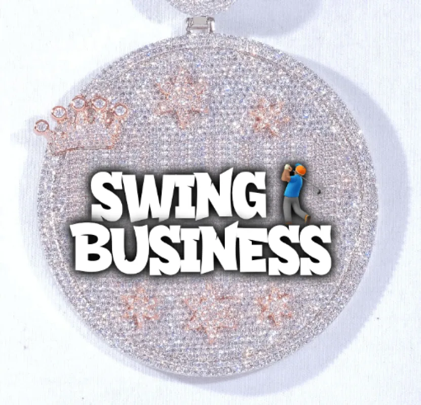 CUSTOM LETTER NECKLACE 3D BIG CROWN DISC made by The GUU Shop