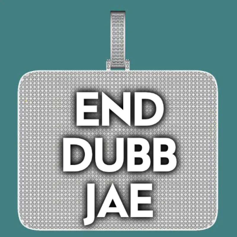 CUSTOM LETTER NECKLACE 3D BIG SQUARE made by The GUU Shop