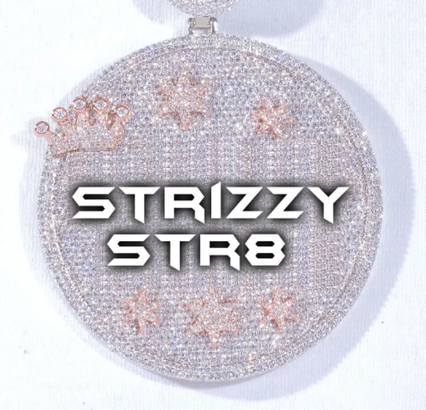 CUSTOM LETTER NECKLACE 3D BIG CROWN DISC made by The GUU Shop