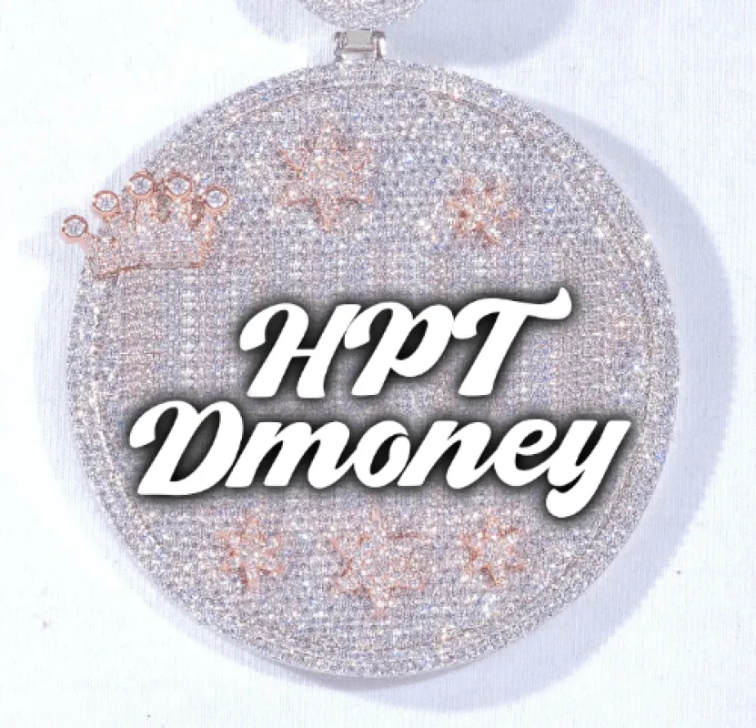 CUSTOM LETTER NECKLACE 3D BIG CROWN DISC made by The GUU Shop