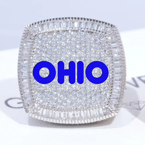 CUSTOM LETTER 3D ICED RING sold by The GUU Shop