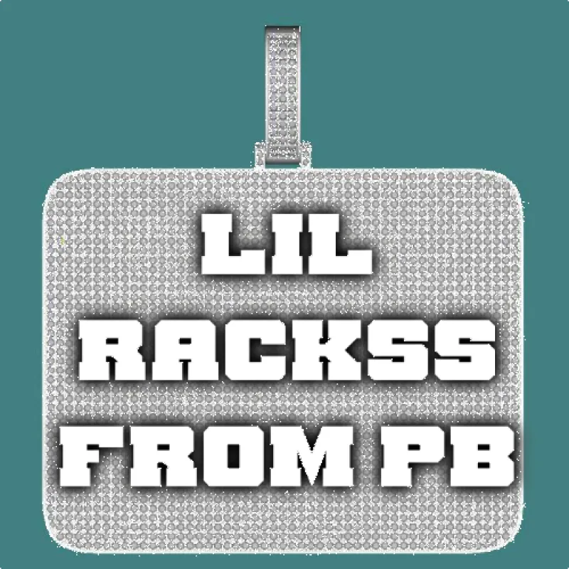 CUSTOM LETTER NECKLACE 3D BIG SQUARE made by The GUU Shop