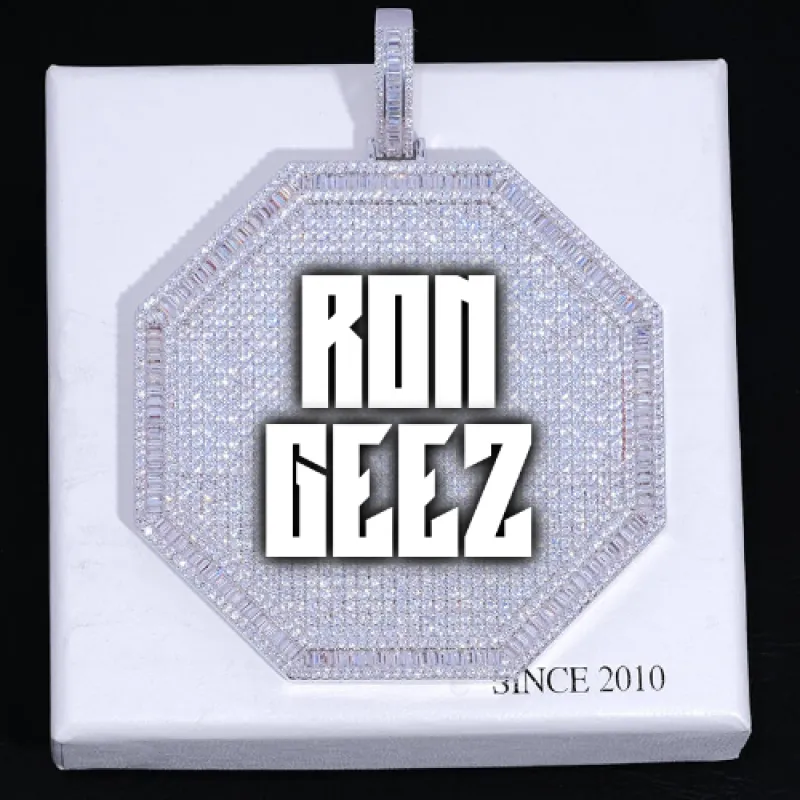 CUSTOM LETTER NECKLACE 3D BIG OCTAGON made by The GUU Shop