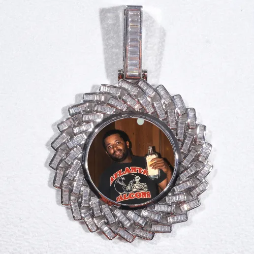Large 3D Baguette Custom Picture Pendant sold by The GUU Shop