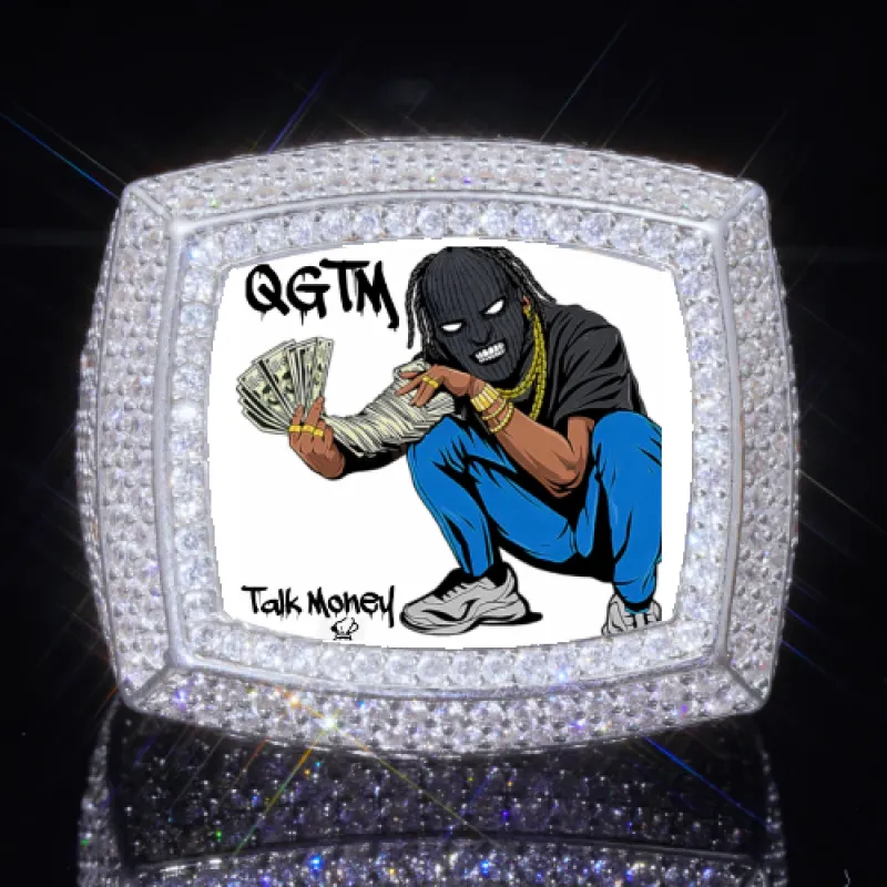 3D CUSTOM PICTURE ICED RING made by The GUU Shop
