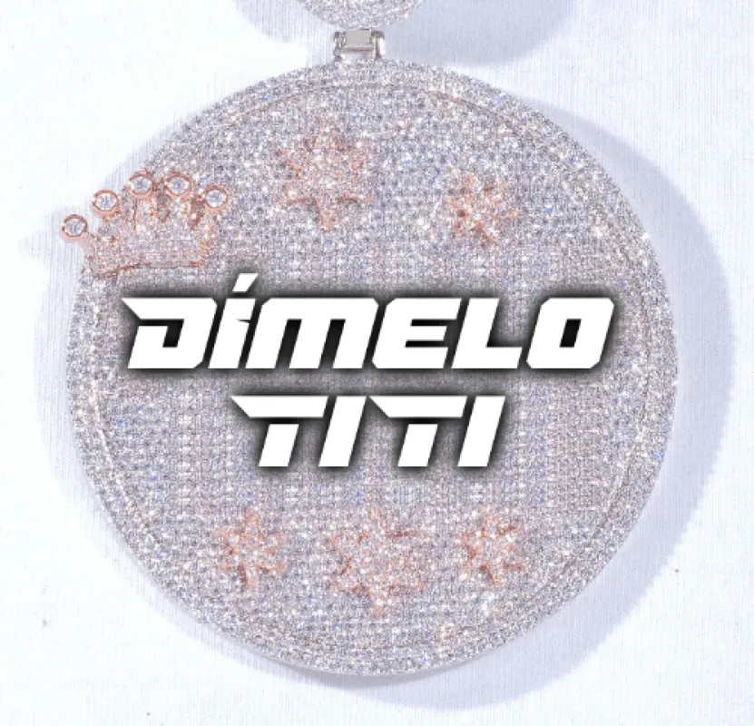 CUSTOM LETTER NECKLACE 3D BIG CROWN DISC made by The GUU Shop