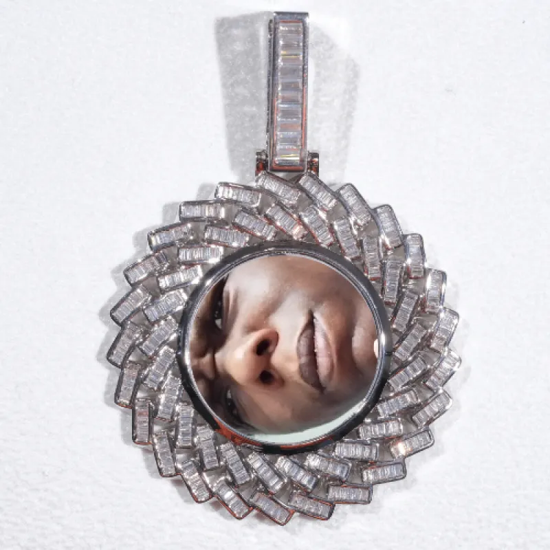 Large 3D Baguette Custom Picture Pendant made by The GUU Shop