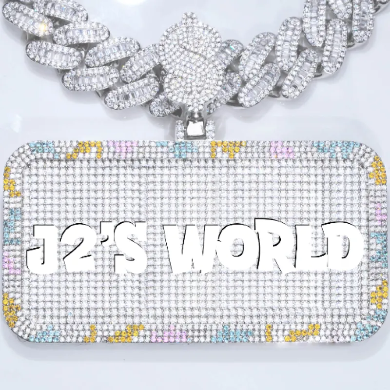 CUSTOM LETTER NECKLACE 3D COLORFUL SQUARE made by The GUU Shop