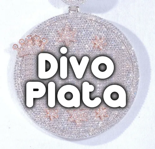 CUSTOM LETTER NECKLACE 3D BIG CROWN DISC sold by The GUU Shop