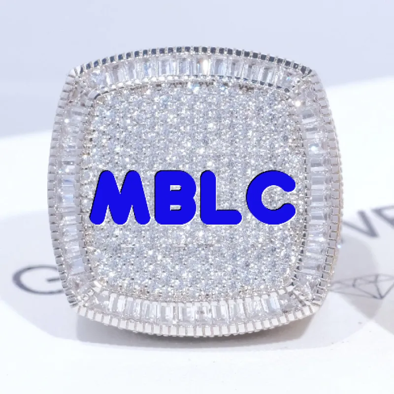CUSTOM LETTER 3D ICED RING made by The GUU Shop