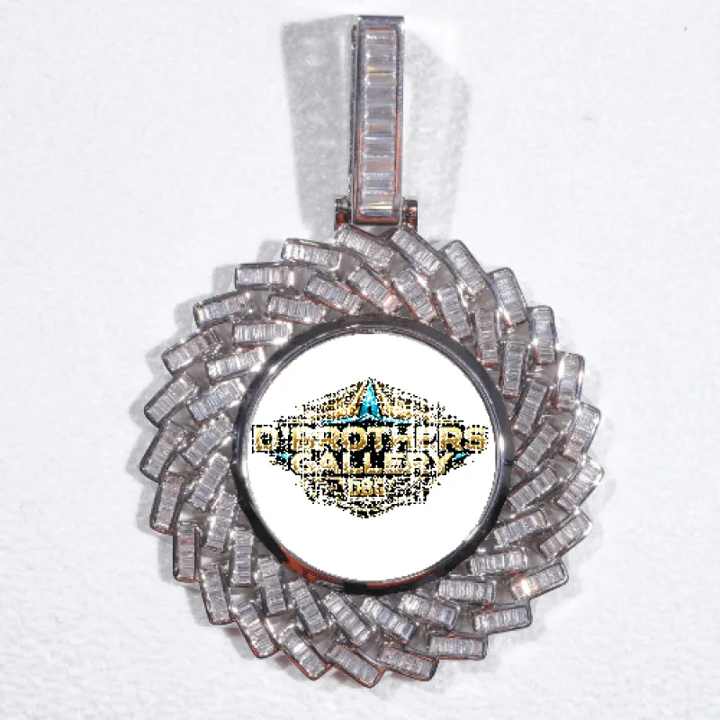 Large 3D Baguette Custom Picture Pendant made by The GUU Shop