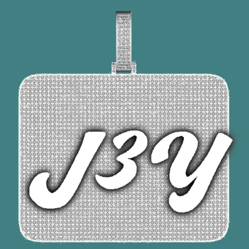CUSTOM LETTER NECKLACE 3D BIG SQUARE made by The GUU Shop