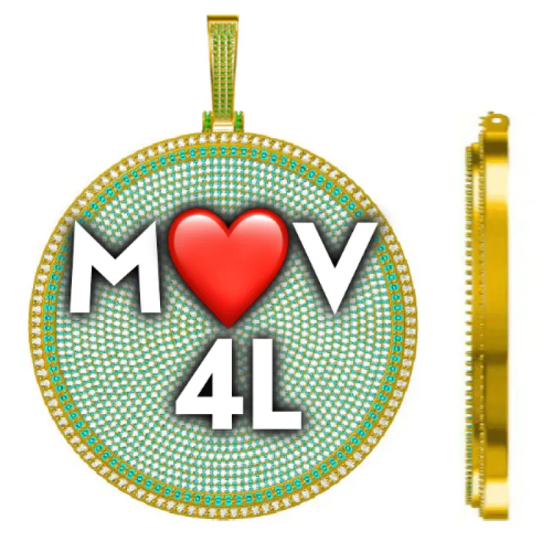 CUSTOM LETTER NECKLACE 3D BIG DISC made by The GUU Shop