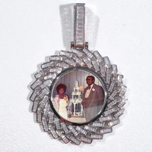 Large 3D Baguette Custom Picture Pendant sold by The GUU Shop