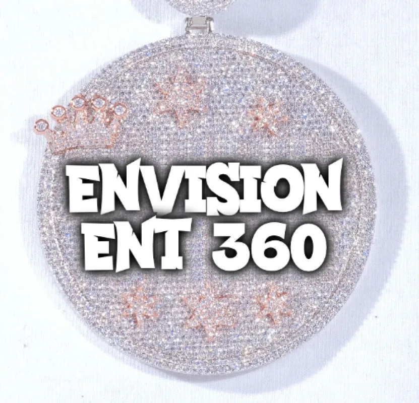 CUSTOM LETTER NECKLACE 3D BIG CROWN DISC made by The GUU Shop